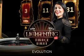 Изображение слота Türkçe Lightning Rulet в казино Олимп